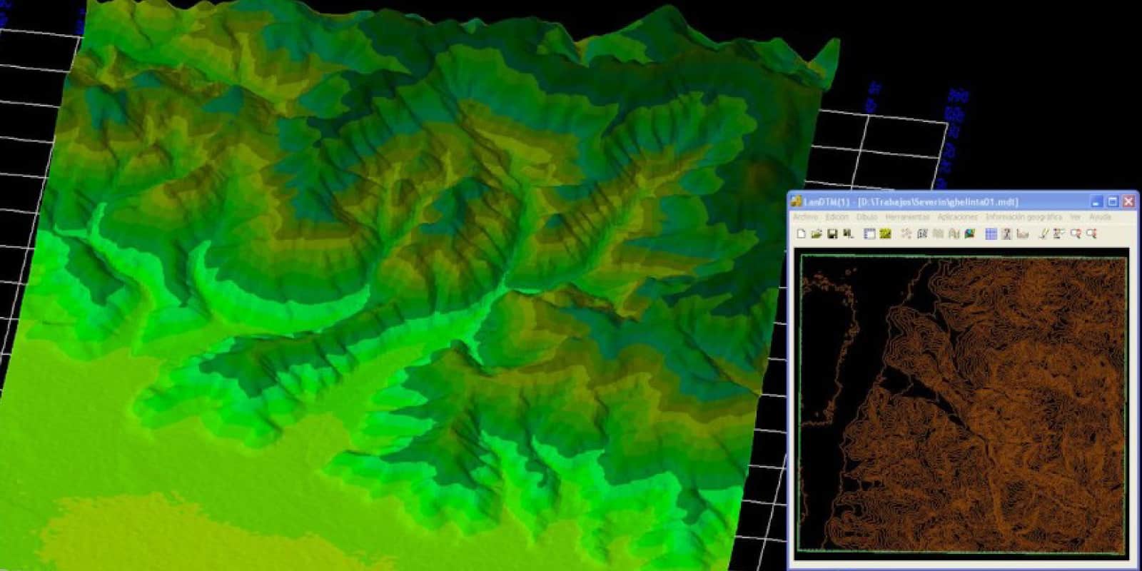 Modelo digital del terreno en Protopo