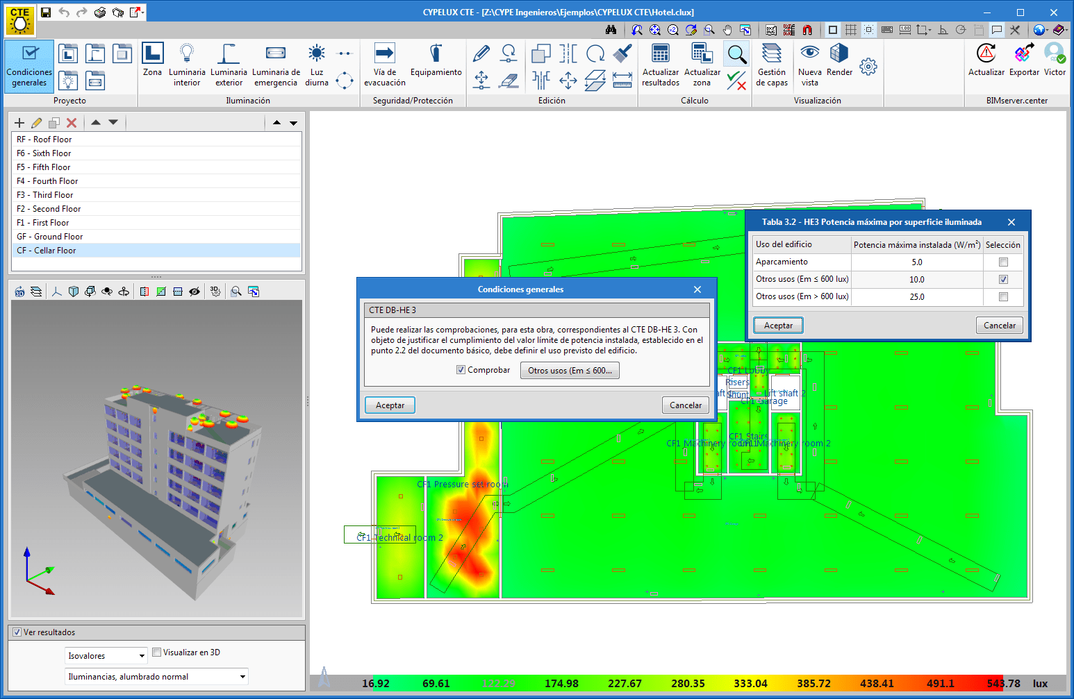 Adaptación CYPECAD MEP 2021 al CTE DB-HE3 y CTE DB-HE4