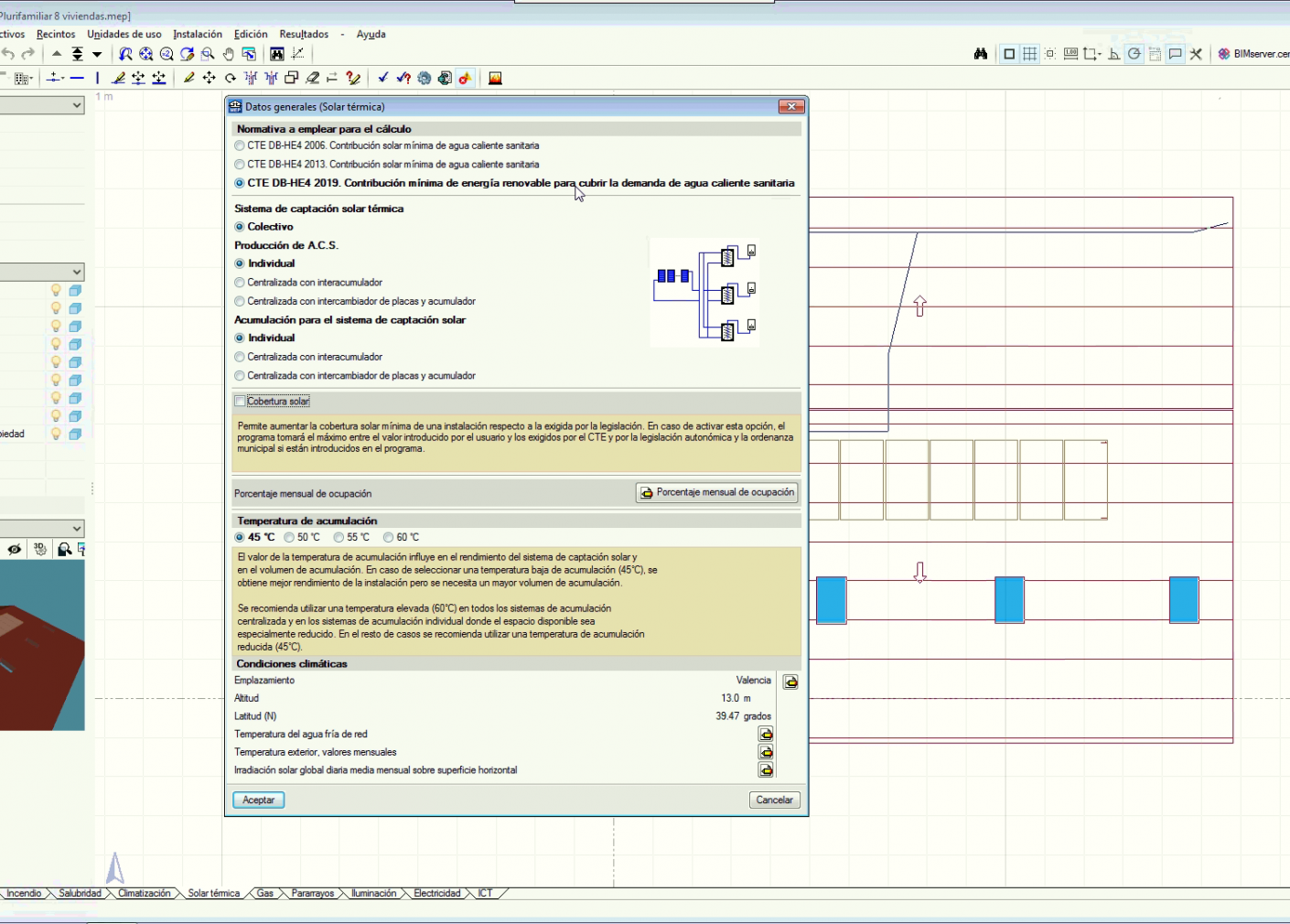 CYPECAD MEP 2021 verificación CTE DB HE3 en cuanto a ...