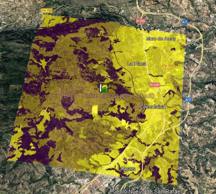 Simulación incendios mapa forestal Español Simulación incendios mapa forestal Español