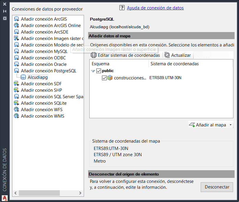 5 4 3 2 1 Conexión y edición de una base de datos espacial PostGIS desde AutoCAD Map 3D 5 4 3 2 1 Conexión y edición de una base de datos espacial PostGIS desde AutoCAD Map 3D