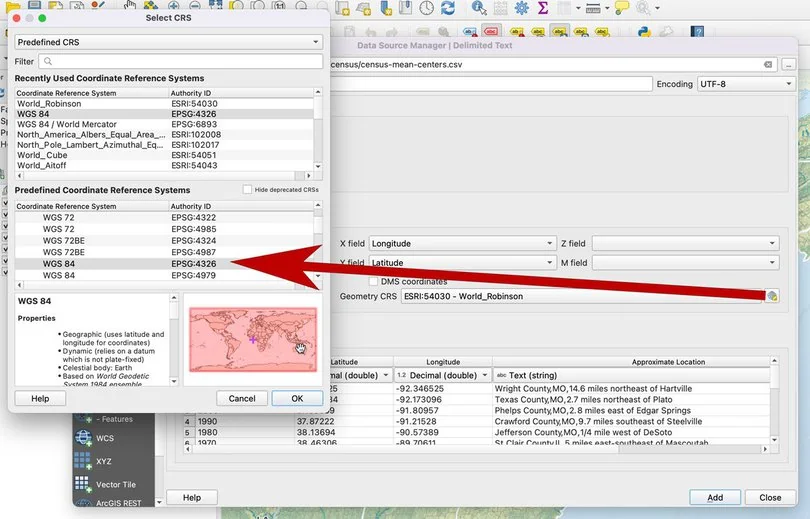 Archivo CSV en QGIS-3 Archivo CSV en QGIS-3