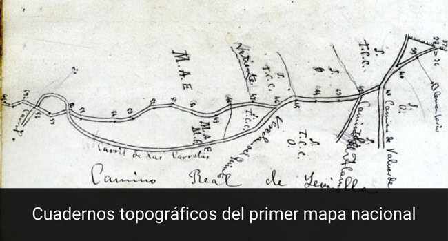 Cuadernos topográficos del primer mapa nacional